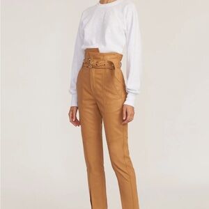 Marissa Webb Tan High-Waisted Pants